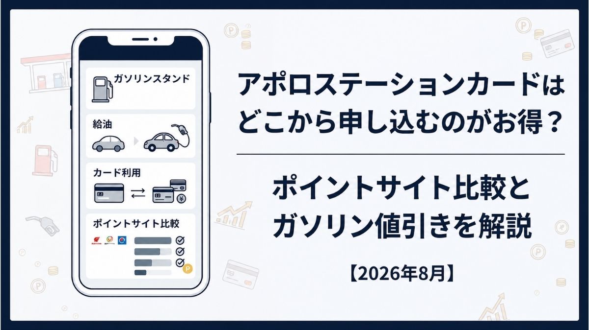 アポロステーションカードのポイントサイト比較とガソリン値引きを解説