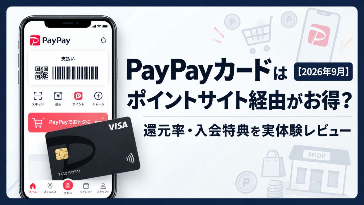 PayPayカードのポイントサイト比較と還元率・入会特典